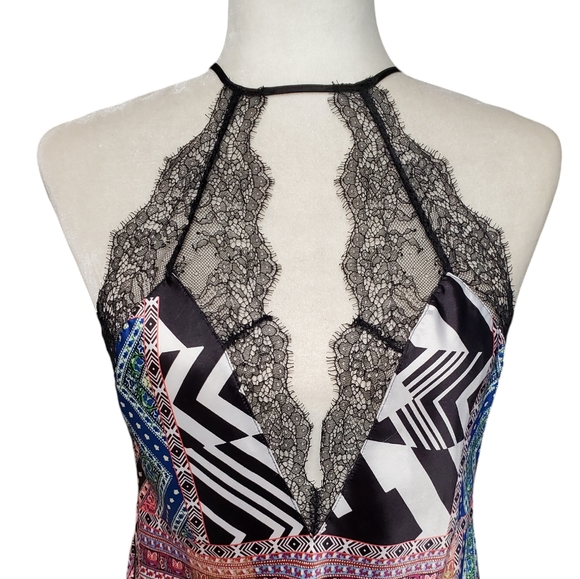 Victoria's Secret Babydoll Womens Size Small Multi Geo Pattern Adjustable Straps - Picture 2 of 11